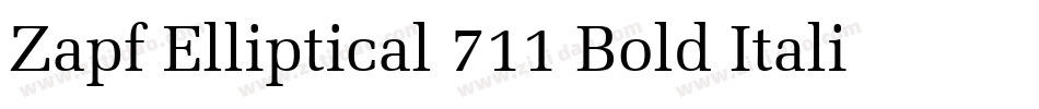 Zapf Elliptical 711 Bold Italic BT字体转换